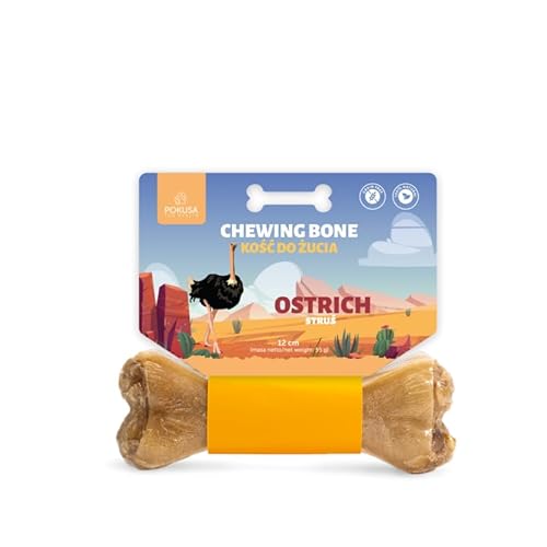 FEEL The WILD Kauknochen Strauß mit Ochsenziemer für Hunde 12 cm / 55 Gramm von Lux4Kids