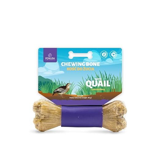 FEEL The WILD Kauknochen mit Wachtel und Wildkräutern für Hunde 12 cm / 55 Gramm von Lux4Kids