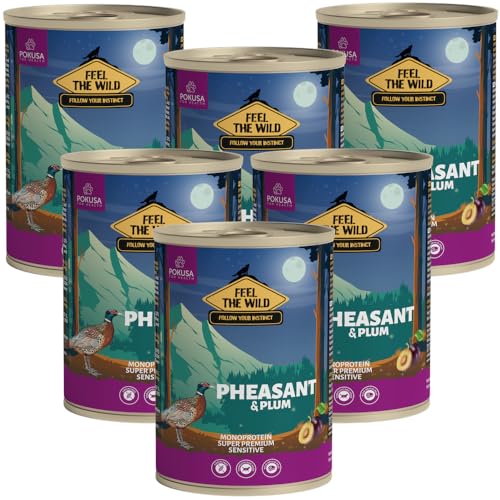 Lux4Kids Feel The Wild Fasan mit Pflaume Nassfutter für Hunde 6 x 400 Gramm von Lux4Kids