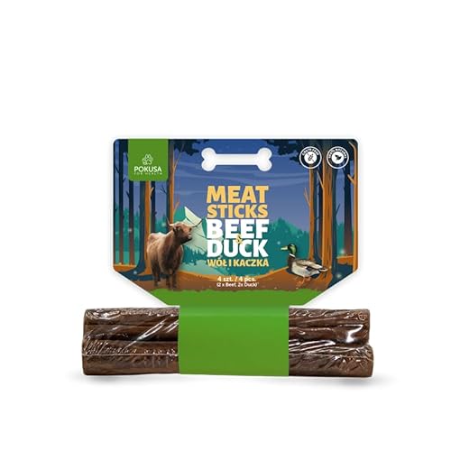 Feel The Wild Meat Sticks Rind und Ente Natürlicher Snack für Hunde von Lux4Kids