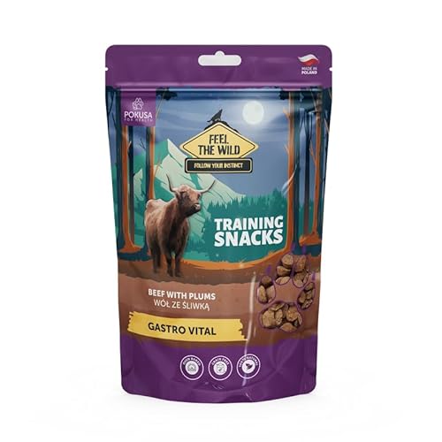 Lux4Kids Feel The Wild Natürliche Trainingssnacks Rind mit Pflaumen Gastro VITAL von Lux4Kids