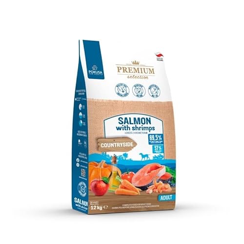 Lux4Kids Lachs mit Garnelen Getreidefreies Trockenfutter für Hunde 12 Kilogramm von Lux4Kids