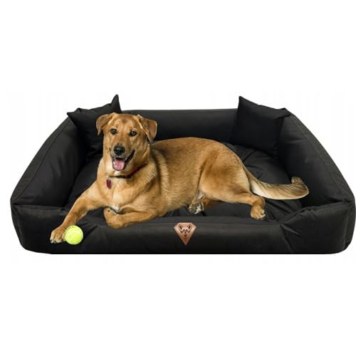 Lux4Kids Hundebett in 5 Größen und 4 Farben Robust Wasserdicht Schmutzabweisend Black 100 cm x 75 cm von Lux4Kids