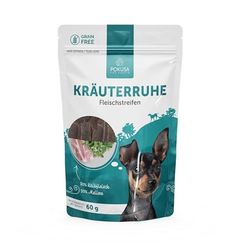 Natürlicher Snack Kräuterruhe Kalbfleisch mit Melisse für Hunde von Lux4Kids