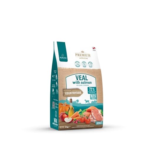 Lux4Kids Premium Selection Kalb mit Lachs Getreidefreies Trockenfutter für Hunde 1 Kilogramm von Lux4Kids