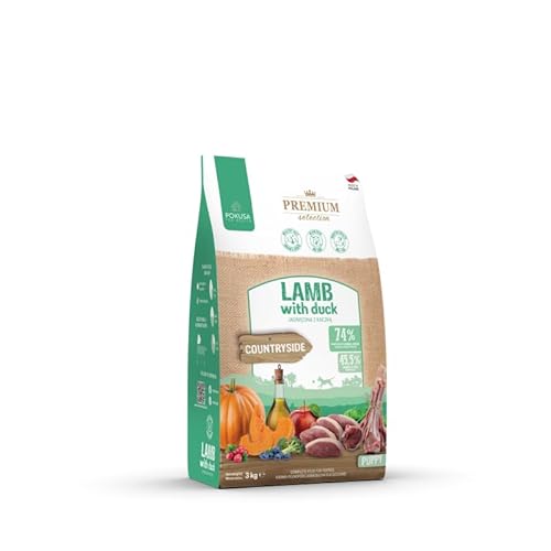 Lux4Kids Premium Selection Lamm mit Ente Getreidefreies Trockenfutter für Welpen 1 Kilogramm von Lux4Kids