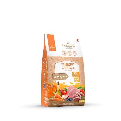 Premium Selection Pute mit Ente Getreidefreies Trockenfutter für Hunde 3 Kilogramm von Lux4Kids