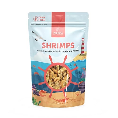 SHRIMPS getrocknete Garnelen Knusprige Meeresspezialität für Hunde und Katzen von Lux4Kids