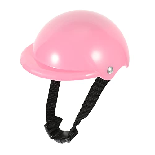 Luxshiny Haustier Lustiger Hut Motorradanzug Gefälschter Helm Kleintierhelm Hunde Zubehör Haustierhelm Aus Kunststoff Sonnenhut Für Hunde Welpe Mütze Kleiner Hund Rosa Abs von Luxshiny