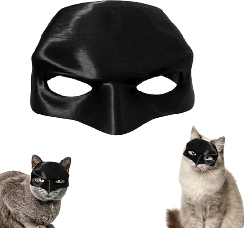 Batcat Maske, Bat Maske für Katzen, Lustige Schwarze Fledermausmaske für Katzen, Katzenbekleidung Haustierkostüm für Halloween oder den Täglichen Spaß, Cosplay, Halloween-Kostüme von Luylmo