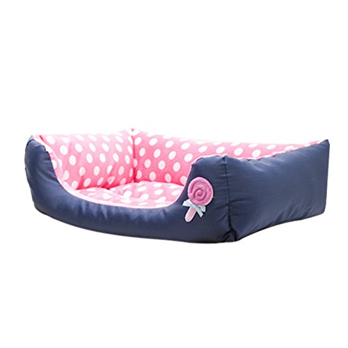 LvRao Haustier Haus, Hundebett, Haustierbett Ttragbar Rechteckig Kätzchen Katzen Hund Hundekissen Winter (Pink, 58 * 45 * 14CM) von LvRao