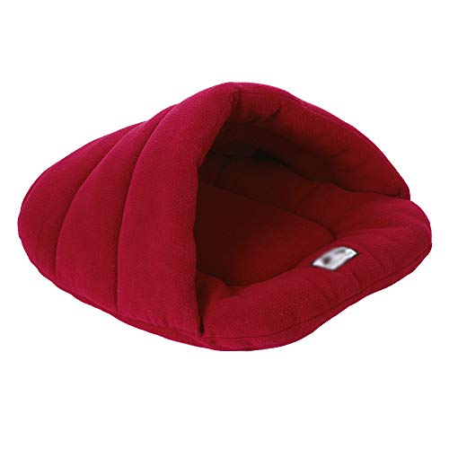 LvRao Hundehöhle, Haustierbett, Hundehaus, Hundebett Katzenkissen Schlafsack für Katzen, Hunde, Kaninchen (Rot, L (54 * 48 * 20cm)) von LvRao