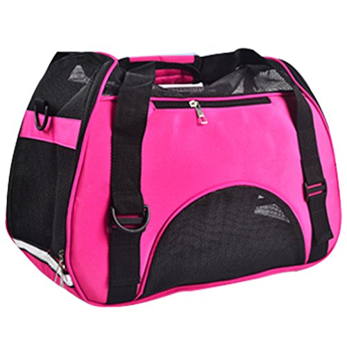 LvRao Hundetragetasche, Hunderucksack, Haustiertragetasche, Handtasche, Transporttasche Tragbar für Haustiere, Hunde, Katze (Rose, S: 40 * 20 * 30cm) von LvRao