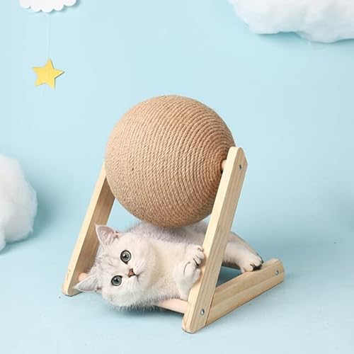 LvSenLin Cat Toy Interactive Cat Scratcher Board Kitten Sisal Rope Ball Scratch Paws Pet Grinding Scratching Cats for Scratcher Toys von LvSenLin