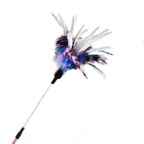 LvSenLin Interactive Cat Toy Funny Simulation Feather Bird with Bell Cat Stick Toy for Kitten Playing Teaser Wand Toy Cat von LvSenLin