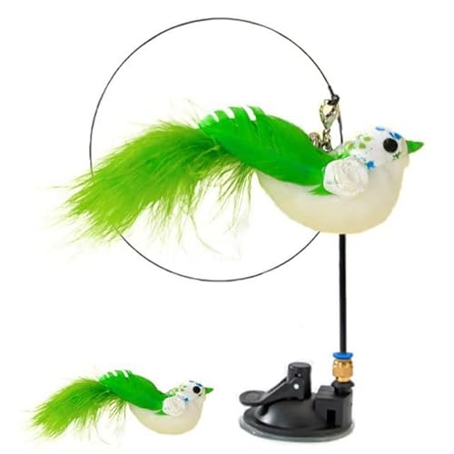 LvSenLin Interactive Cat Toy Funny Simulation Feather Bird with Bell Cat Stick Toy for Kitten Playing Teaser Wand Toy Cat von LvSenLin