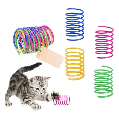 LvSenLin Kitten Toys Cat Spring Toy Colorful Springs Pet Toy Coil Spiral cat Accessories Interactive Toy von LvSenLin