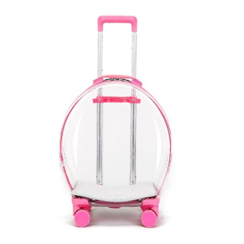 LvSenLin Pet Box Transparent Cat Bag Breathable Pet Outdoor Kitten Movable Wheel Handbag Travelling Case Pets Walking Dog Pet Accessorie von LvSenLin