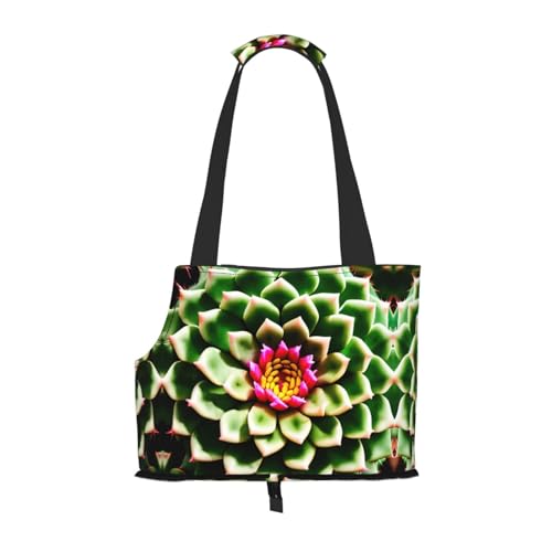 Lxqlss Blooming Cactus Flower Stilvolle und tragbare Haustier-Crossbody-Tasche – Haustier-Tragetasche für kleine Hunde – Haustier-Tragetasche, Crossbody-Tasche für Haustiere von Lxqlss