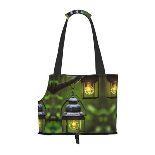 Lxqlss Fireflies and Lantern Stilvolle und tragbare Haustier-Crossbody-Tasche – Haustier-Tragetasche für kleine Hunde – Haustier-Tragetasche, Crossbody-Tasche für Haustiere von Lxqlss