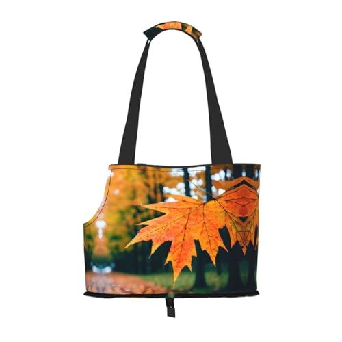 Lxqlss Stilvolle und tragbare Haustier-Crossbody-Tasche mit Herbstmuster, Haustier-Tragetasche für kleine Hunde, Haustier-Tragetasche, Crossbody-Tasche für Haustiere, von Lxqlss