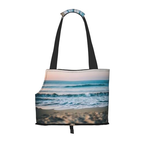 Lxqlss Strand und Meer Stilvolle und tragbare Haustier-Crossbody-Tasche – Haustier-Tragetasche für kleine Hunde – Haustier-Tragetasche, Crossbody-Tasche für Haustiere von Lxqlss