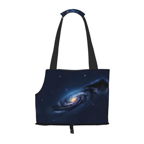 Lxqlss Universe Milky Way Galaxy Stilvolle und tragbare Haustier-Crossbody-Tasche – Haustier-Tragetasche für kleine Hunde – Haustier-Tragetasche, Crossbody-Tasche für Haustiere von Lxqlss