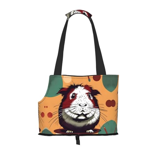 Meerschweinchen-Muster, stilvolle und tragbare Haustier-Crossbody-Tasche – Haustier-Tragetasche für kleine Hunde – Haustier-Tragetasche, Crossbody-Tasche für Haustiere von Lxqlss