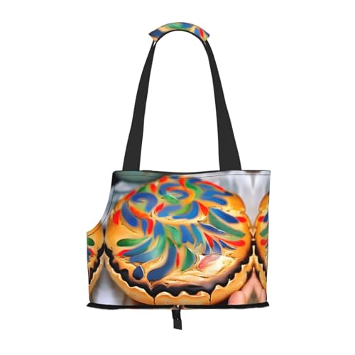 Painted Bread Stilvolle und tragbare Haustier-Crossbody-Tasche – Haustier-Tragetasche für kleine Hunde – Haustier-Tragetasche, Crossbody-Tasche für Haustiere von Lxqlss