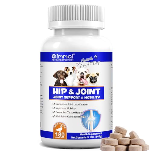 Lynkktoy Gelenkergänzung für Hunde, 180PCS Hund Hüfte und Joint Support & Mobility Supplement, Glucosamin Chondroitin für Hunde mit getrockneter Leber, Dicalcium Phosphat und MSM, Extended Joint Care von Lynkktoy