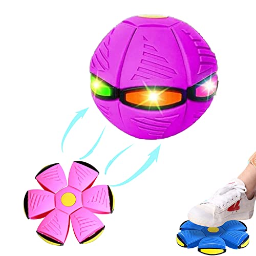 Lyoveu Pet Toy Flying Saucer Ball,Flying Saucer Ball Dog Toy,Flying Saucer Dog Toy,Decompression Deformation Foot Stomp Light-Emitting Venting Stomp Ball for Dogs von Lyoveu