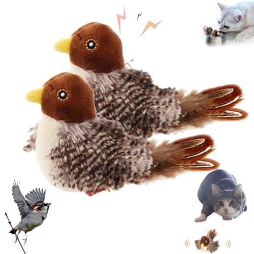 flappychase,fliegender vogel katzenspielzeug,flapping bird cat toy, kolibri katzenspielzeug, Katzenspielzeug Vogel Flattern,Katzenspielzeug - Simulierter Zwitschernder Vogel,Simulierter Zwitschernder von Lyoveu