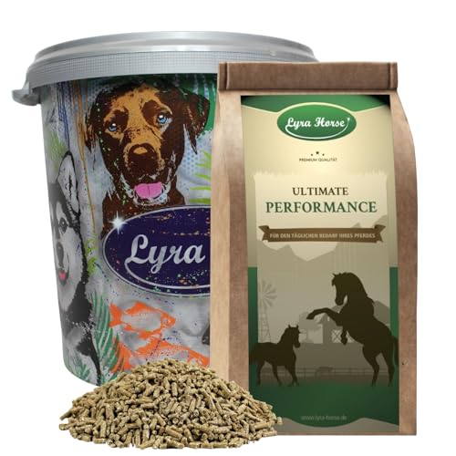 Lyra Horse® | 10 kg Multivital Mineralfutter Klassik Pferdefutter in 30 L Tonne | Pellets aus Leinkuchen & Weizengrieß | Ausgewogene Nährstoffquelle | Hochwertiges Futter für Pferde | Reich an Kalzium von Lyra Pet