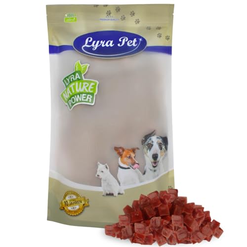 Lyra Pet® 1 kg Entenbrustwürfel | Kausnack von der Ente | Idealer Belohnungs- und Trainingssnack | Leckerli auch für Welpen und ältere Hunde | Proteinreich & fettarm | Wiederverschließbar von Lyra Pet