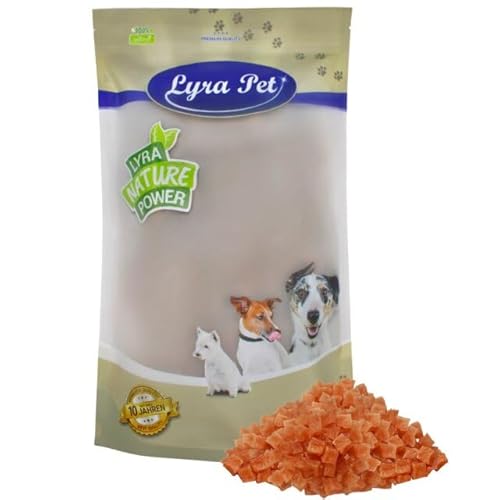 Lyra Pet® 1 kg Hühnerbrustwürfel | Kausnack vom Huhn | Idealer Belohnungs- und Trainingssnack | Leckerli auch für Welpen und ältere Hunde | Proteinreich & fettarm | Wiederverschließbar von Lyra Pet