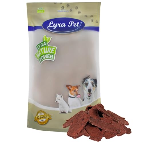 Lyra Pet® 1 kg Lammfleischstreifen | Kausnack vom Lamm | Leckerli auch für Welpen und ältere Hunde | Idealer Belohnungs- und Trainingssnack | Gut verträglich | Wiederverschließbarer Beutel von Lyra Pet