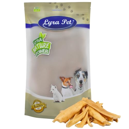 Lyra Pet® 1 kg Lammkopfhaut 1000 g hell Hundefutter Leckerli Barf Haut Kausnack Lamm von Lyra Pet