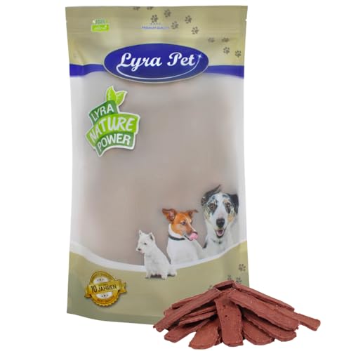 Lyra Pet® 1 kg Pferdefleischstreifen | Kausnack vom Pferd | Leckerli auch für Welpen und ältere Hunde | Idealer Belohnungs- und Trainingssnack | Gut verträglich | Wiederverschließbarer Beutel von Lyra Pet