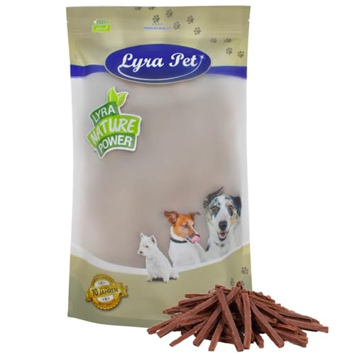 Lyra Pet® 1 kg Rinderdörrfleisch Sticks | Kausnack vom Rind | Leckerli auch für Welpen und ältere Hunde | Idealer Belohnungs- und Trainingssnack | Gut verträglich | Wiederverschließbar von Lyra Pet