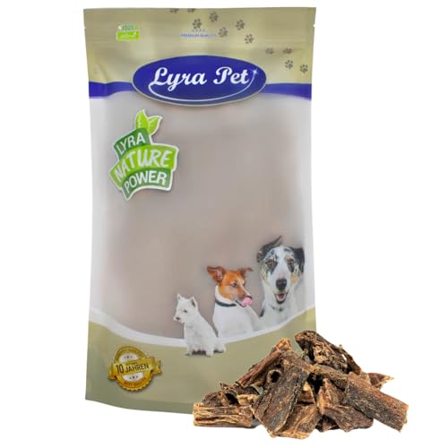 Lyra Pet® 1 kg Rinderleber | Naturbelassener Kausnack | Fettarme Proteinquelle | Reich an Vitaminen & Mineralien | Ideal zum Training | Nährstoffreiches Leckerli für Hunde von Lyra Pet