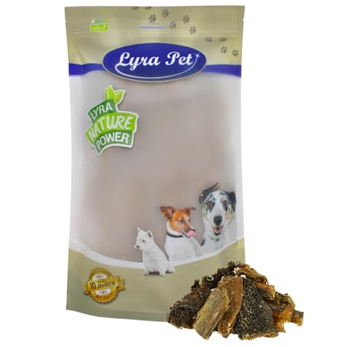 Lyra Pet® 1 kg Rinderpansen getrocknet 2-10 cm | Naturbelassener Kausnack | Proteinhaltiges Leckerli auch für Welpen und ältere Hunde | Nährstoffreich | Schonend getrocknet | Gut verträglich von Lyra Pet