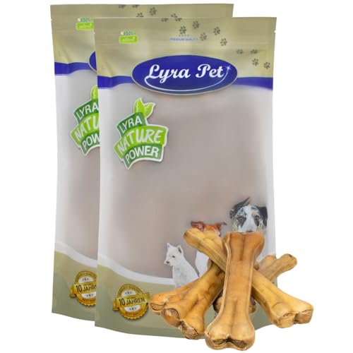 Lyra Pet® 10 STK. Kauknochen ca. 30 cm | Naturbelassener Kausnack | Proteinreicher Hundeknochen zur Zahnreinigung | Langer Kaugenuss aus Rinderhaut | Nährstoffreich | Fettarmer Kauartikel von Lyra Pet