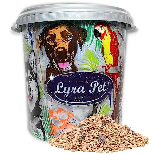 Lyra Pet® | 10 kg Fettfutter + 30 L Tonne | Ganzjahres Wildvogelfutter | Energiespender im Sommer & Winter | Kalorienreiches Streufutter für Wildvögel | Ideal für Weichfresser | Balkon & Terrasse von Lyra Pet