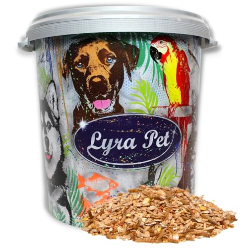 Lyra Pet® 10 kg Fettfutter aus der ALB-MÜHLE Protein-Mix + 30 L Tonne | Vogelfutter Winter & Sommer | Proteinreicher Futtermix Wildvogelfutter mit Mehlwürmern | Ganzjährige Energiequelle Wildvögel von Lyra Pet