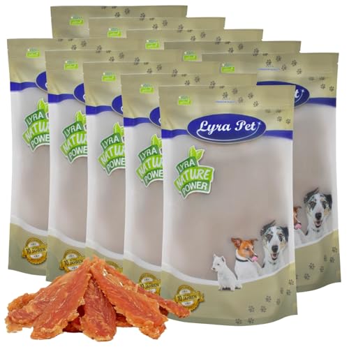 Lyra Pet® 10 kg Hühnerbrust soft Hundefutter Snack fettarm schonend getrocknet Kauartikel Kauspaß von Lyra Pet