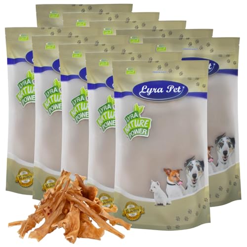 Lyra Pet® 10 kg Lammkopfhaut dunkel | Naturbelassener Kausnack zahnreinigend | Proteinreiches Leckerli für Hunde | Langanhaltender Kauspaß | Fettarm & leicht verdauliches Hundefutter von Lyra Pet