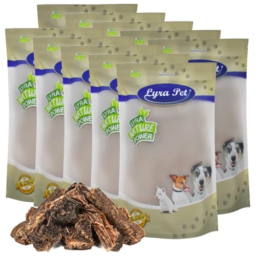 Lyra Pet® 10 kg Rindereuter | Naturbelassener Kausnack | Leckerli auch für ältere Hunde | Proteinhaltiger getrockneter Kauartikel | Leicht verdaulich | Fettarmer Kauartikel mit Nährstoffen von Lyra Pet