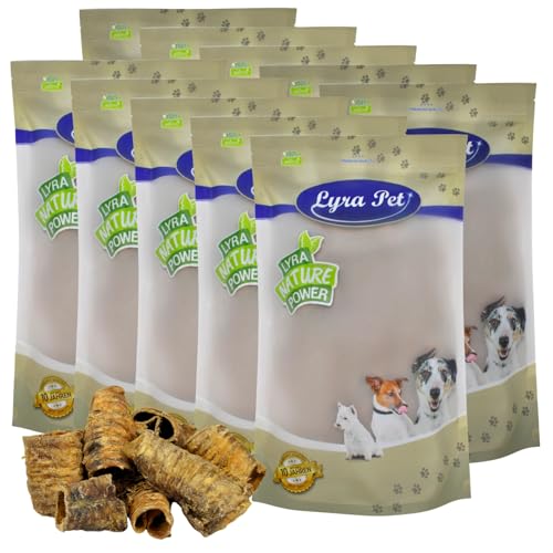 Lyra Pet® 10 kg Rinderstrossen 1-8 cm fettarm Kauartikel Kausnack Kaustange Hundefutter Belohnung Training Strossen Rind Hund von Lyra Pet