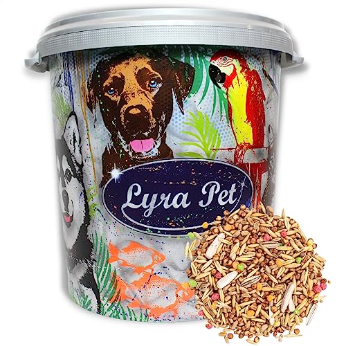 Lyra Pet® | 10 kg Streufutter + 30 L Tonne | HK Polen | Ganzjähriges Wildvögel Vogelfutter | Ideal für die Bodenfütterung | Zur Befüllung von Futterspendern | Für Körnerfresser | Spendet Energie von Lyra Pet