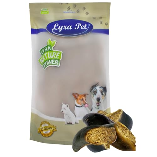 Lyra Pet® 15 STK. Rinderhufe gefüllt mit Pansen und Leber je ca. 120 g | Naturbelassener Kausnack | Ideal für die Zahnpflege | Leckerli für Hunde | Gut verdaulicher Kauartikel | Proteinreiches Futter von Lyra Pet